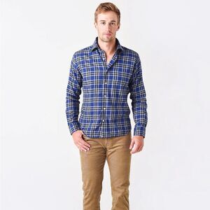 Peter Millar Crown Men's Autumn Soft Blue Plaid Cotton Button Down Shirt XXL NWT